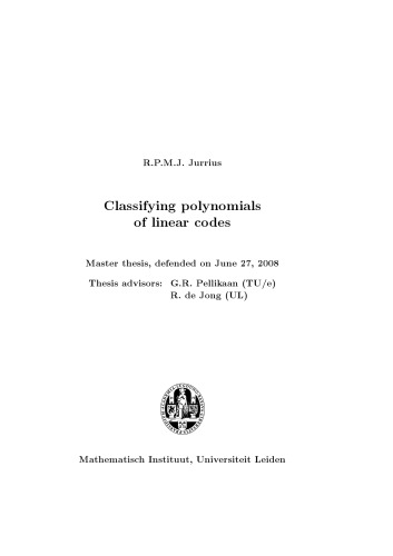 ﻿طبقه بندی چند جمله ای های کدهای خطی