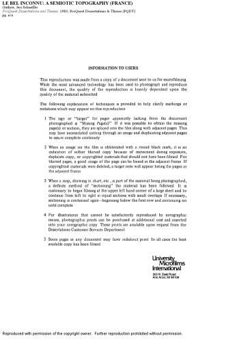 ﻿Le bel inconnu: توپوگرافی نشانه شناختی