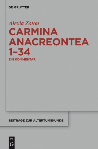 ﻿Carmina Anacreontea 1-34: یک تفسیر