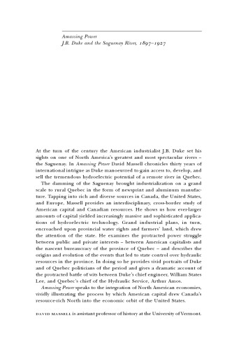 ﻿جمع آوری قدرت: جی بی دوک و رودخانه ساگنای، 1897-1927