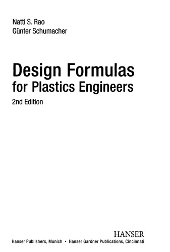 ﻿فرمول های طراحی برای مهندسین پلاستیک 2E