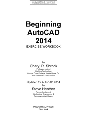 ﻿شروع اتوکد 2014: کتاب تمرین