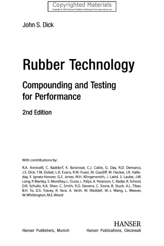 ﻿Rubber Technology 2E: ترکیب و آزمایش عملکرد