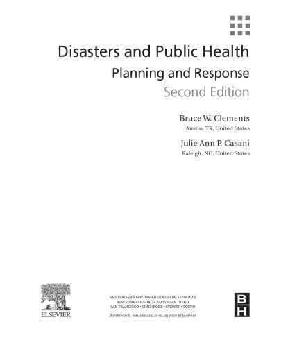 ﻿بلایا و بهداشت عمومی، ویرایش دوم: برنامه ریزی و واکنش