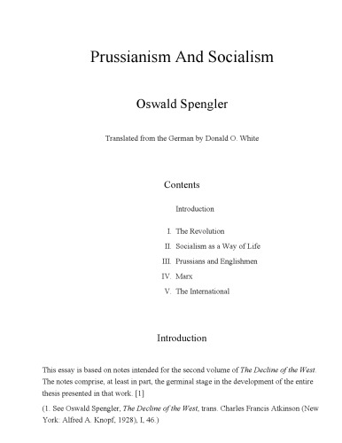 Prussianism و سوسیالیسم