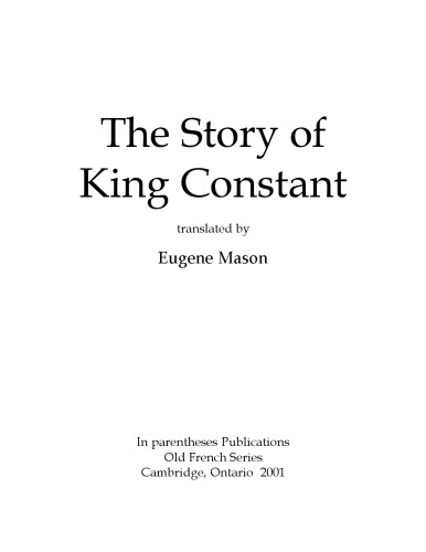 داستان شاه کنستان ، ترجمه یوجین میسون