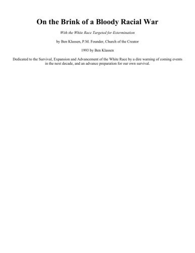 در آستانه یک جنگ خونین نژاد