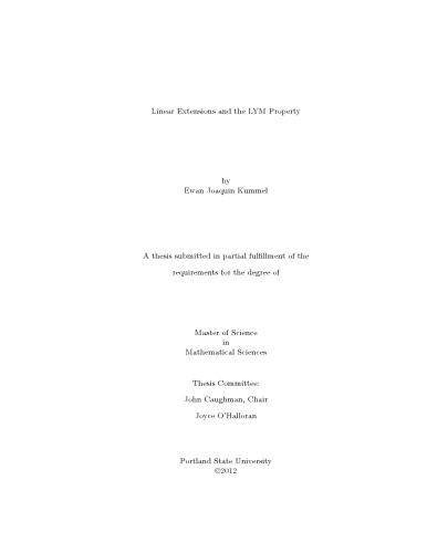 پسوندهای خطی و خاصیت LYM