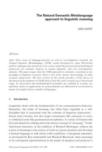 زبانشناسی نظری: فلسفه معنایی طبیعی