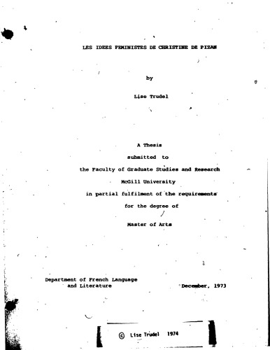 ایده های فمینیستی کریستین دی پیزان