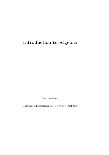 مقدمه ای بر جبر