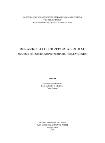 ﻿توسعه سرزمینی روستایی، تجزیه و تحلیل تجربیات در برزیل، شیلی و مکزیک