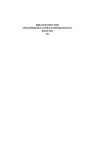 کتابشناسی مطالعات ادبیات فرانسه = Bibliographie d’histoire littéraire française