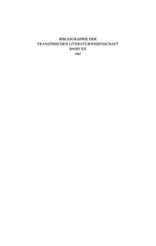 کتابشناسی مطالعات ادبیات فرانسه = Bibliographie d’histoire littéraire française