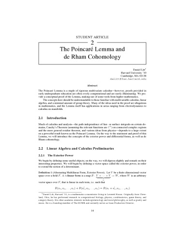 Poincaré Lemma و De Rham Cohomology