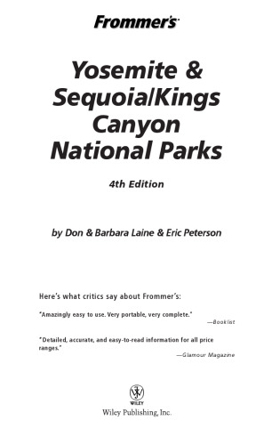 ﻿پارک های ملی یوسمیتی فرومر و سکویا و کینگز کانیون