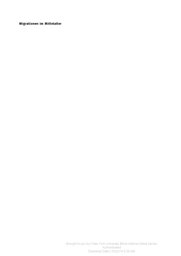 مهاجرت در قرون وسطی: یک کتابچه راهنمای