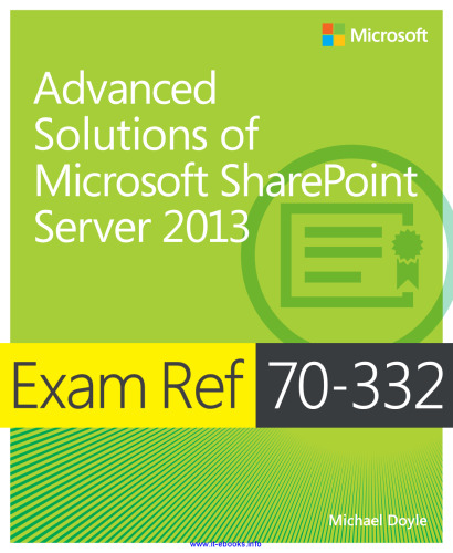 امتحان Ref 70-332: راه حلهای پیشرفته Microsoft SharePoint Server 2013