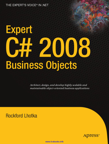 ﻿Expert C# 2008 Business Objects