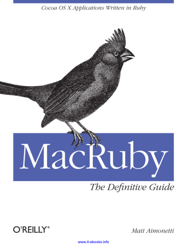 MacRuby: The Definitive Guide: یاقوت و کاکائو در OS X