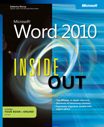 ﻿Microsoft Word 2010 Inside Out: Microsoft Word 2010 را فتح کنید - از درون به بیرون!