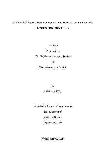 تشخیص سیگنال امواج گرانشی از باینری ها