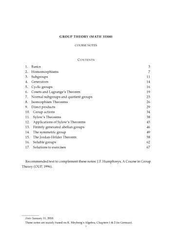 تئوری گروه (ریاضی 33300)