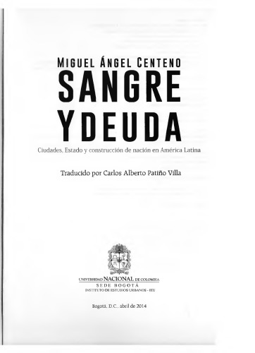 خون و بدهی: شهرها، ایالت ها و ساختارهای ملی در آمریکای لاتین