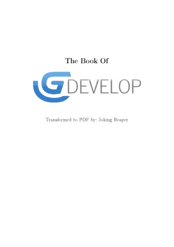 Book of Game Develop - GDevel - GameDevelop