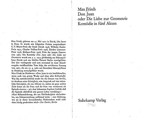 ﻿دون خوان: یا عشق هندسه. کمدی در پنج پرده
