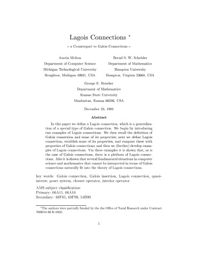 اتصالات Lagois - دالتی با اتصالات Galois