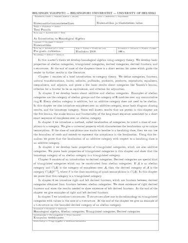 مقدمه ای بر جبر هومولوژیک