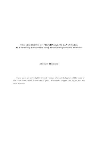 معانی زبان های برنامه نویسی: معرفی مقدماتی با استفاده از معانی عملیاتی ساختاری