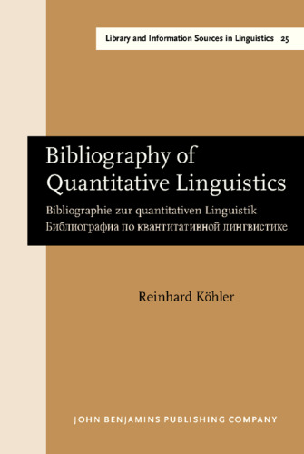 کتابشناسی زبانشناسی کمی: Bibliographie zur quantisticn Linguistik