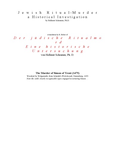 Ritual Murder: Investigation (ترجمه غیر رسمی انگلیسی توسط R. Belser)