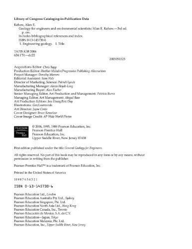 زمین شناسی برای مهندسین و دانشمندان محیط زیست