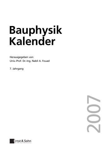 تقویم فیزیک ساختمان 2007: تمرکز - عملکرد انرژی ساختمانها