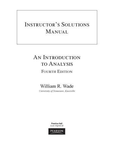 راهنمای راه حل های مربی برای معرفی به تجزیه و تحلیل (نسخه 4)