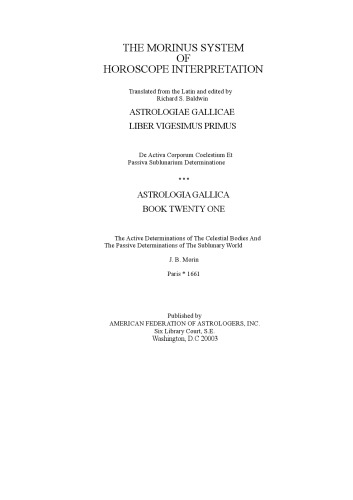 ﻿سیستم Morinus (Astrologia Gallica Book 21)