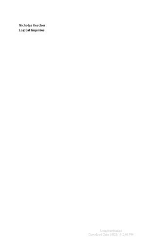 س Logالات منطقی: مباحث اساسی در منطق فلسفی