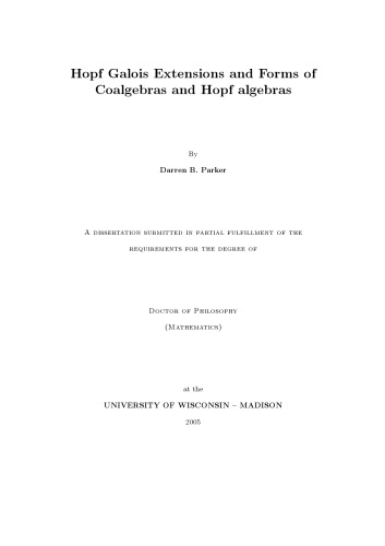 ﻿Hopf Galois Extensions and Forms of Coalgebras and Hopf Algebras