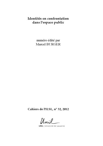 Cahiers de l’ ILSL n° 32 :  Identités en confrontation dans les médias