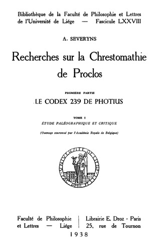 تحقیق در مورد Chrestomathy Proclos