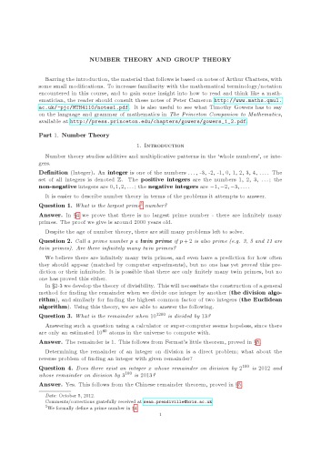 نظریه شماره و تئوری گروهی 2012 با راه حل ها