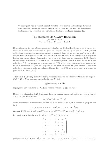 قضیه کایلی-همیلتون