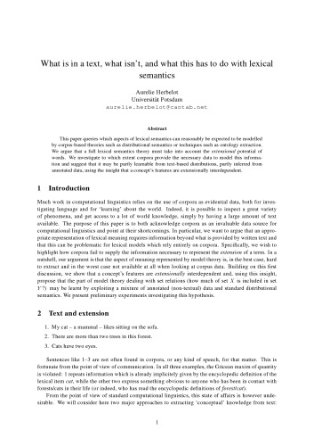 ﻿چه چیزی در یک متن است، چه چیزی نیست و چه ارتباطی با معناشناسی واژگانی دارد
