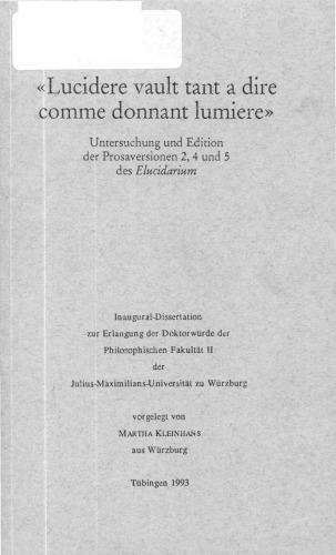 ﻿Lucidere vault tant a dire comme donnant lumiere: بررسی و ویرایش نسخه های نثر 2، 4 و 5 