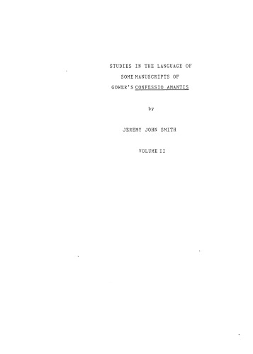 مطالعات به زبان برخی از نسخه های خطی Confessio amantis Gower