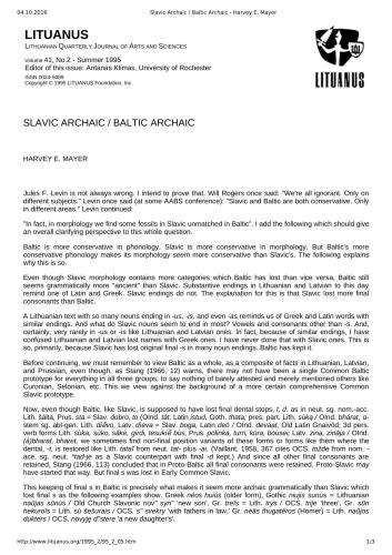 ﻿مقالاتی در مورد زبانهای اسلاوی و بالتیک.