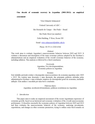 ﻿یک دهه بهبود اقتصادی در آرژانتین (2003-2014)